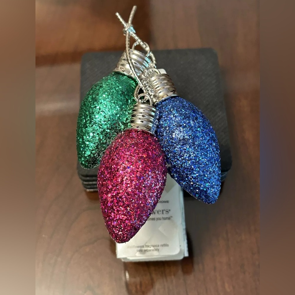 NEW Bath & Body Works Wallflower Plug In Glitter Christmas Bulbs